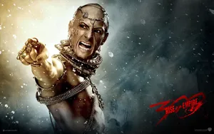 300 Movie Poster With Xerxes I Of Persia Wallpaper