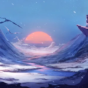 3000x3000 Landscape Painting Wallpaper
