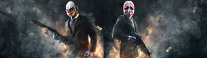 3840 X 1080 Gaming Payday 2 Masks Wallpaper