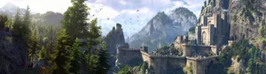3840x1080 4k Fantasy Castle Wallpaper