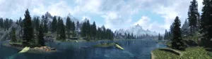 3840x1080 Hd Dual Monitor River Grove Wallpaper
