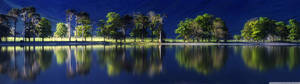 3840x1080 Hd Dual Monitor Still Lake Wallpaper