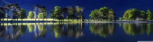 3840x1080 Hd Dual Monitor Still Lake Wallpaper