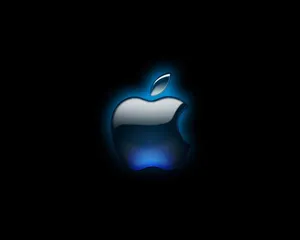 3d Apple Logo Light On Black Wallpaper