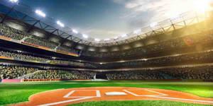 3d Baseball Game Stadium Wallpaper