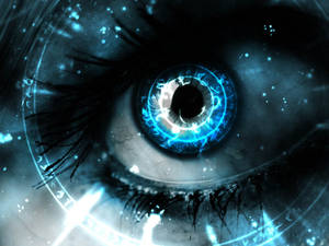 3d Blue Eye Close-up Wallpaper