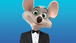 3d Chuck E Cheese In Suit Wallpaper