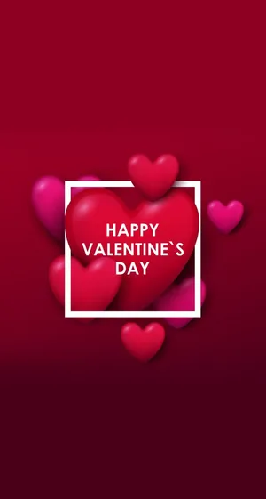 3d Cute Happy Valentine Day Phone Wallpaper