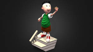 3d Doug In Stairs Wallpaper