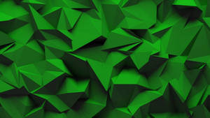 3d Green Geometric Shapes Wallpaper