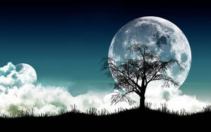 3d Hd Full Moon Wallpaper