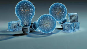 3d Hd Sparkly Light Bulb Wallpaper