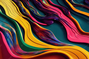 3d Illustration Of Volatile Paint Streaks Wallpaper