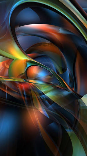 3d Iphone Abstract Colours Wallpaper
