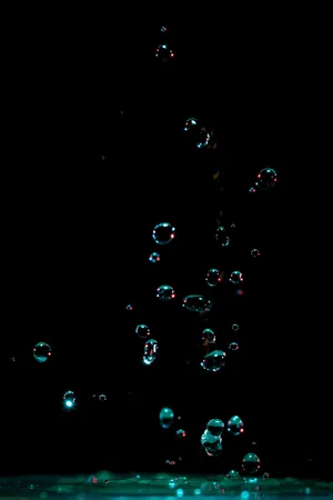 3d Iphone Floating Bubbles Wallpaper