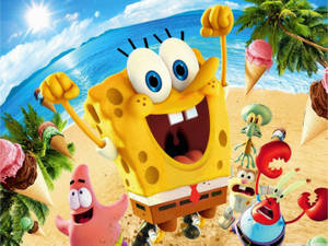 3d Movie Of Spongebob And Friends Wallpaper
