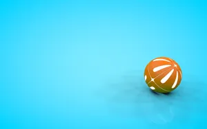 3d Orange Beach Ball Wallpaper