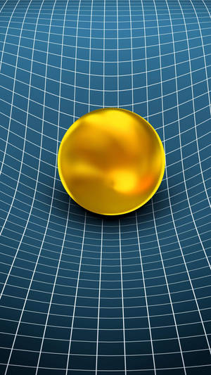 3d Phone Golden Ball Wallpaper