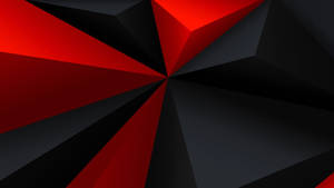 3d Polygon Red And Black Wallpaper
