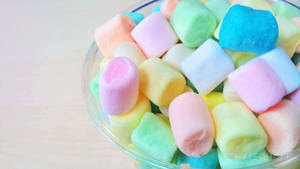 3d Pop Blue Marshmallow Wallpaper