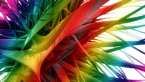 3d Rainbow Splash Color Wallpaper