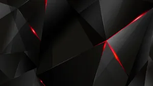3d Red And Black Polygon Pattern Wallpaper