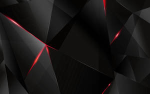 3d Red And Black Polygon Wallpaper