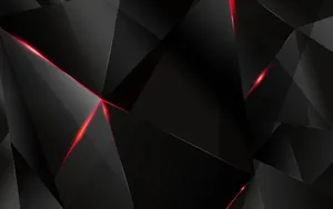 3d Red And Black Polygon Wallpaper