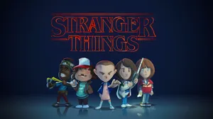 3d Stranger Things Characters Poster Wallpaper