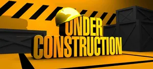 3d Under Construction With Hard Hat Wallpaper