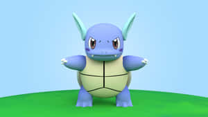 3d Wartortle Front View Wallpaper