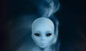 3d White Alien Wallpaper