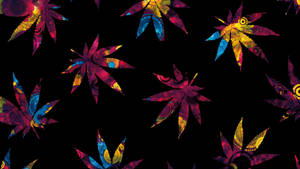 420 Abstract Weed Leaves Wallpaper