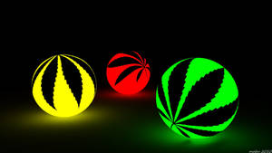 420 Beach Balls Weed Design Wallpaper