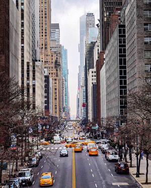 42nd Street Manhattan New York City Road Wallpaper