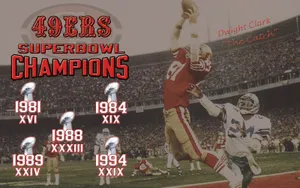 49ers Dwight Clark Poster Wallpaper