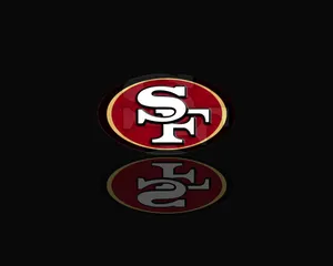 49ers Sf Logo Art In Black Wallpaper
