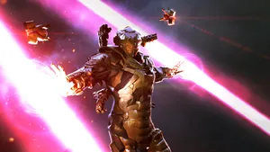 4k Anthem Video Game Pink Glow Wallpaper