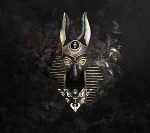 4k Anubis On Smoky Background Wallpaper