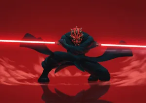 4k Darth Maul Cartoon Fan Art Wallpaper