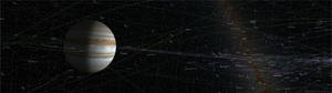 4k Dual Monitor Jupiter And Constellations Wallpaper