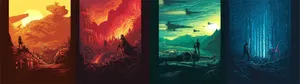 4k Dual Monitor Star Wars Environments Wallpaper