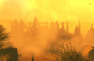 4k Firewatch Crashed Helicopter Wallpaper