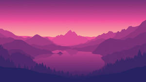 4k Firewatch Purple Lake Wallpaper