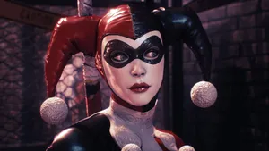 4k Harley Quinn Clown Costume Wallpaper
