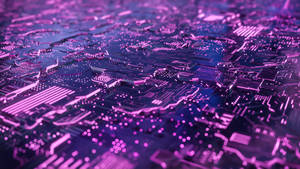 4k Laptop Purple Circuits Wallpaper