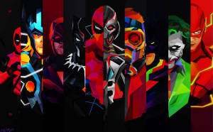 4k Marvel And Dc Vector Art Wallpaper