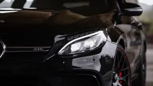4k Mercedes Black Sedan Wallpaper