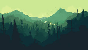 4k Minimalist Green Aesthetic Forest Wallpaper