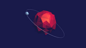 4k Minimalist Low Poly Planet Wallpaper